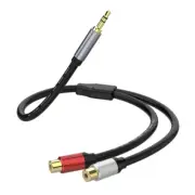 Premium 3.5mm to 2RCA Stereo Audios Cable for Smartphone Home Audios Equipment