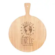 World's Best Uncle Pizza Board Paddle Wooden Funny Gift Present