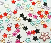 1000 Mixed Color Acrylic Flatback Faceted Star Rhinestone Gems 6mm