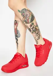 [Skechers] Red Stand On Air Uno Sneakers