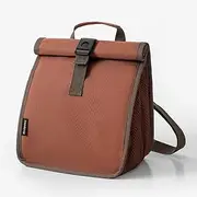 Insulated Lunch Bag for Men & Women - Simple Bento Cooler Tote Box Container for Office, Work, School, Picnic, Beach, Outdoor (Brown)