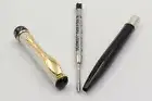 Merminnes 925 Solid Silver Pen Handmade Blue Ink Refill Parker Type