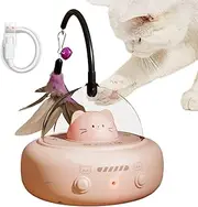 Cat Wand Toy | Motion Activated Automatic Cat Games with Feather,Pet Training Supplies for Indoor Hunting Exercise Senior Boredom Mental Stimulation Playtime
