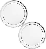 2pcs Sheet Aluminum Pizza Baking Tray Round Crisper Dish for Oven for Pies Cookies and More Even Heat Distribution Convenient Pizza Making
