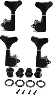 JOINPAYA 4 x Sealed Bass Guitar Tuning Pegs 2l2r Machine Heads Tuner Keys for Acoustic/electric 4-string Bass Mounting Screws Ferrules