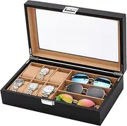 [HAMKVBPR] Sunglasses Storage Box Glasses Storage Box Watch Storage Box Watch Box Glasses Storage Box Eyewear Display Case(Khaki)