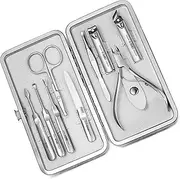 9 Pcs Manicure Set Pedicure Set for Men and Women, Sharp Nail Clipper Kit Stainless Steel Nail Cutter Tools with Travel Case