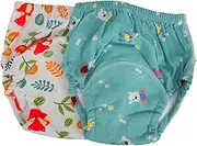 [WOFASHPURET] 2pcs Potty Training Pants Babies Training Pants Reusable Nappies Training Pants