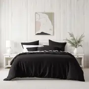 Bianca Kahlani Chocolate Waffle Quilt Cover Set Super King