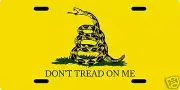 Don't Tread On Me Gadsden flag anti Obama License plate