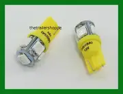 Tower 5 LED Light Bulb for #194/168 Wedge Light Bulb Lamp Yellow Amber