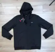 NEW 2024 TRAVIS MATHEW $150 HEATER WANDERLUST HOODIE BLACK LARGE L GOLF SHIRT