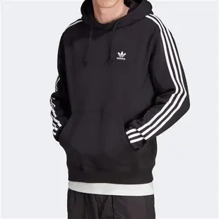 Adidas 3-Stripes Hoodie 男 黑 刷毛 保暖 連帽 外套 IM2088