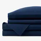 Legends Hotel 3-Piece Navy Velvet Flannel Twin Sheet Set
