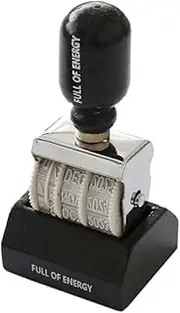 TEHAUX Rotating Day Month Year Stamp Date Roller for Planners Hand Book Seal Sturdy Craft Stamp