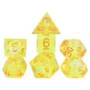 SDZ0014-06 Sirius Dice Role Playing Game Dice Set (7): Sharp Yellow Fairy