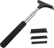 iplusmile 1 Set Car Rear View Mirror Brush Snow Scraper for Cars Removable Snow Scraper Car Snow Ice Scraper Auto Squeegee for Cars Snow Wiper for Car Black Metal