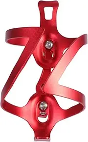 GANAZONO 1Pc Sturdy Aluminum Alloy Bike Bottle Holder with Transition Socket Lightweight and Easy to Install Kettle Rack for Mountain Bike Cycling Accessories Red