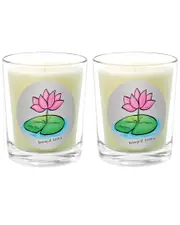 Qualitas Candles Tranquil Lotus Two Scented Beeswax Candle Set