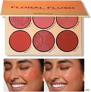 Maffick 6-Color Blush Palette,Eyeshadow Palette-Matte Pearl Finish for Diversified Vibrant Looks (02)