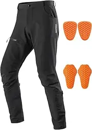 WOSAWE Men's Motorcycle Pants with Removable CE Pads Sports Protective Trousers for MTB, Cycling, Downhill