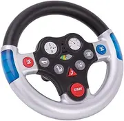 BIG 800056493 Various Rescue Sounds for Bobby Cars 2010 Onwards Tractors Toy Steering Wheel for Children from 1 Year Old, Single, Silver
