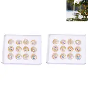 24pcs Crystal Glass Sun Catcher Hanging Christmas Balls Ornaments for Xmas Tree Wedding Party Home Decor -Style 2