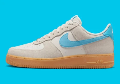 Nike Air Force 1 '07 LV8 Low Phantom Baltic Blue Gum Yellow FQ8714-003 sz 13 Men