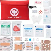 150Pc Mini First Aid Kit, Portable Emergency Kit for Car Travel Camping