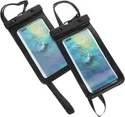 UTHCLO 2pcs Waterproof Phone Bags Touchscreen Waterproof Phone Case for Swimming and Rafting Beach Essentials Durable Water Phone Pouch for Outdoor Activities