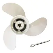 Outboard Propeller for Yamaha 6Hp 8 1/2 X7 1/2 Boat Motor Screw Marine Engine Part 7 Spline 6G1-459 white