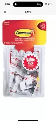 2x 3M 17067-VP Command Small Wire Hook Value Pack Total of 18 Hooks & 24 Strips