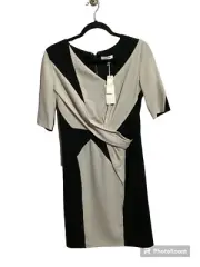Helmut Lang Geometric Short Sleeve Knee Length Shift Dress
