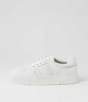 New Mollini Jona White Leather Sneakers Womens Shoes Casual Sneakers Casual