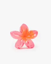Pink Frangipani Claw Clip