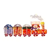 Christmas Train & 3 Carriages with Lights Indoor/Outdoor