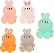 Bunny Wall Hooks - Cellphone Charging Stand Wall Decor Hook | Wall Plug Holder Cute Wall Hangers, Decorative Hooks Wall Mounted Phone Charger 5X for Coat Key Bag Hat Bathroom Robe Towel