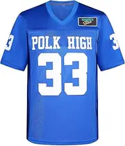 [kioken] AL Bundy Football Jersey,33 Polk High Shirt Mens Blue Jerseys S-3XL