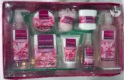NIB Beaute' Essentielle by STA Elements Sweet Peony Scented Bath Set 8 Pcs