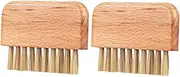2pcs Wood Nail Cleaning Brush for Fingernail Manicure Foot Nail Brush Soft Bristles Nail Brush Pumice Stone