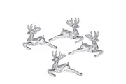 4Pcs Reusable Christmas Tree Hanging Decoration Sparkling Hanging Snowflake And Icicle Drop Ornaments-Flying Deer Pendant