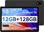 [ALLDOCUBE] iPlay 60S 10.1 inch Tablet, T606 Octa-core CPU, 1280x800 IPS HD Android 14 Tablet, 4GB RAM 128GB ROM 512GB Expand, Widevine L1, 6200mAh, Dual Speaker, 5MP+8MP Camera, 4G LTE/Wifi5, GPS
