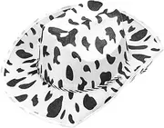 [COLLBATH] Cowboy Hat Performance Hat Carnival Hat Black White Headdress Western Style Male Hat Festival Party Headdress