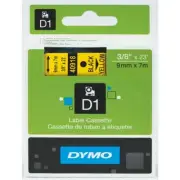 5x DYMO Genuine SD40918 / S0720730 D1 Label Tape BLACK on YELLOW - 9mm x 7m