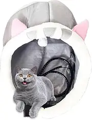 Heated Cat Bed,USB Heating Covered Cat Bed with Overheat Protection - Detachable Dog Bed, Washable Pet Beds for Kitty, Winter, Cold Weather