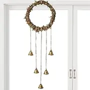 Witch Bells for Door - Witch Wall Decor - Rustic Pendant, Bell Ornament Hanger, Aesthetic Charm for Patio Garden Home Porch