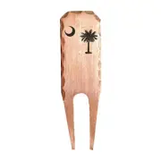 South Carolina Palmetto Forged Copper Divot Repair Tool by Sunfish Golf