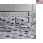 Luxurious 4-Piece Cotton Flannel Deep Pocket Sheet Set, Cal King - Winter Outing