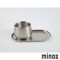 在飛比找蝦皮購物優惠-伴桌｜minos 雙層不鏽鋼咖啡杯連碟套裝組-100ml (