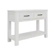 Foxglove Console Hallway Entry Table 110cm Solid Mt Ash Timber Wood - White